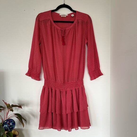 Scotch & Soda Tres Jolie Red Patterned Mini Dress - Picture 2 of 8